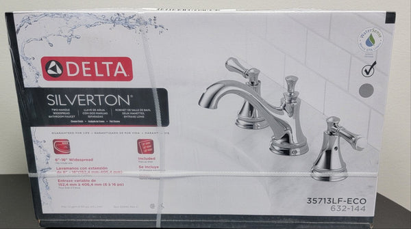 Delta Silverton Bathroom Faucet 8 in. Widespread 2-Handle Chrome 35713LF-ECO New - resaled - Delta - 034449810418