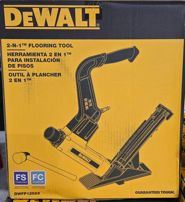 Dewalt 2 - in - 1 Pneumatic 15.5 - Gauge and 16 - Gauge Flooring Tool DWFP12569 - resaled - Dewalt - 885911305259