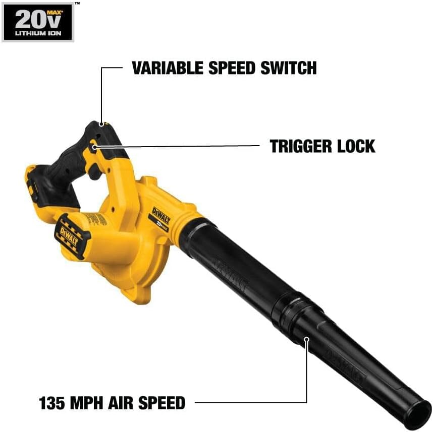 DEWALT 20V MAX Cordless Compact Jobsite Blower DCE100B (Tool Only) 135 MPH 100 CFM - resaled - Dewalt - 885911451604