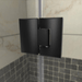 DreamLine Unidoor - X 67 in. to 67.5 in. x 72 in. Frameless Hinged Shower Door Matte Black D3291472L - 09 - resaled - DreamLine - 849388045803