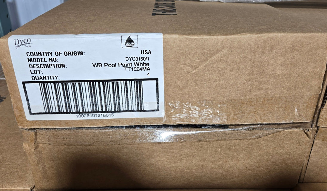 Dyco Paints Lot of 4x Pool Paint 1 Gal. 3150 White Semi - Gloss Acrylic Exterior Paint - resaled - Dyco Paints - 029401315018