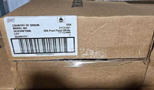 Dyco Paints Lot of 4x Pool Paint 1 Gal. 3150 White Semi - Gloss Acrylic Exterior Paint - resaled - Dyco Paints - 029401315018