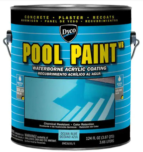 Dyco Paints Lot of 4x Pool Paint 1 Gal. 3151 Ocean Blue Semi-Gloss Acrylic Exterior Paint Swimming - resaled - Dyco Paints - 029401315117