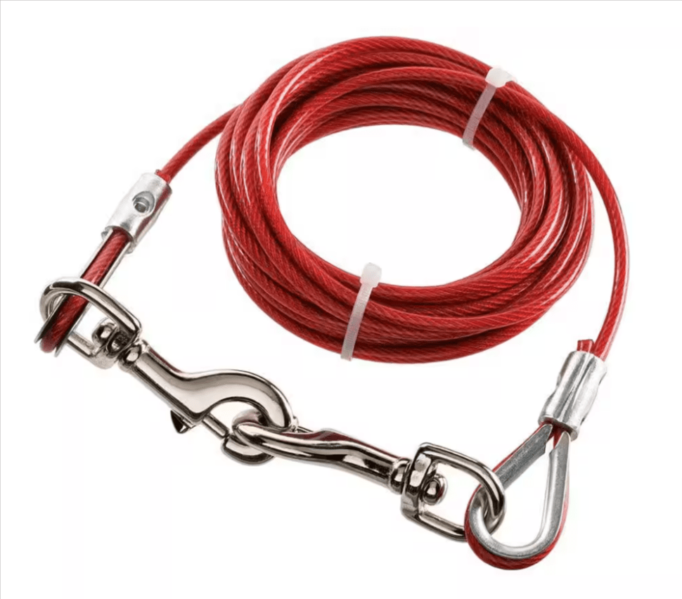 Everbilt 1/8 in. x 20 ft. Galvanized Dog Run Cable 803192 Red - resaled - Everbilt - 887480031928