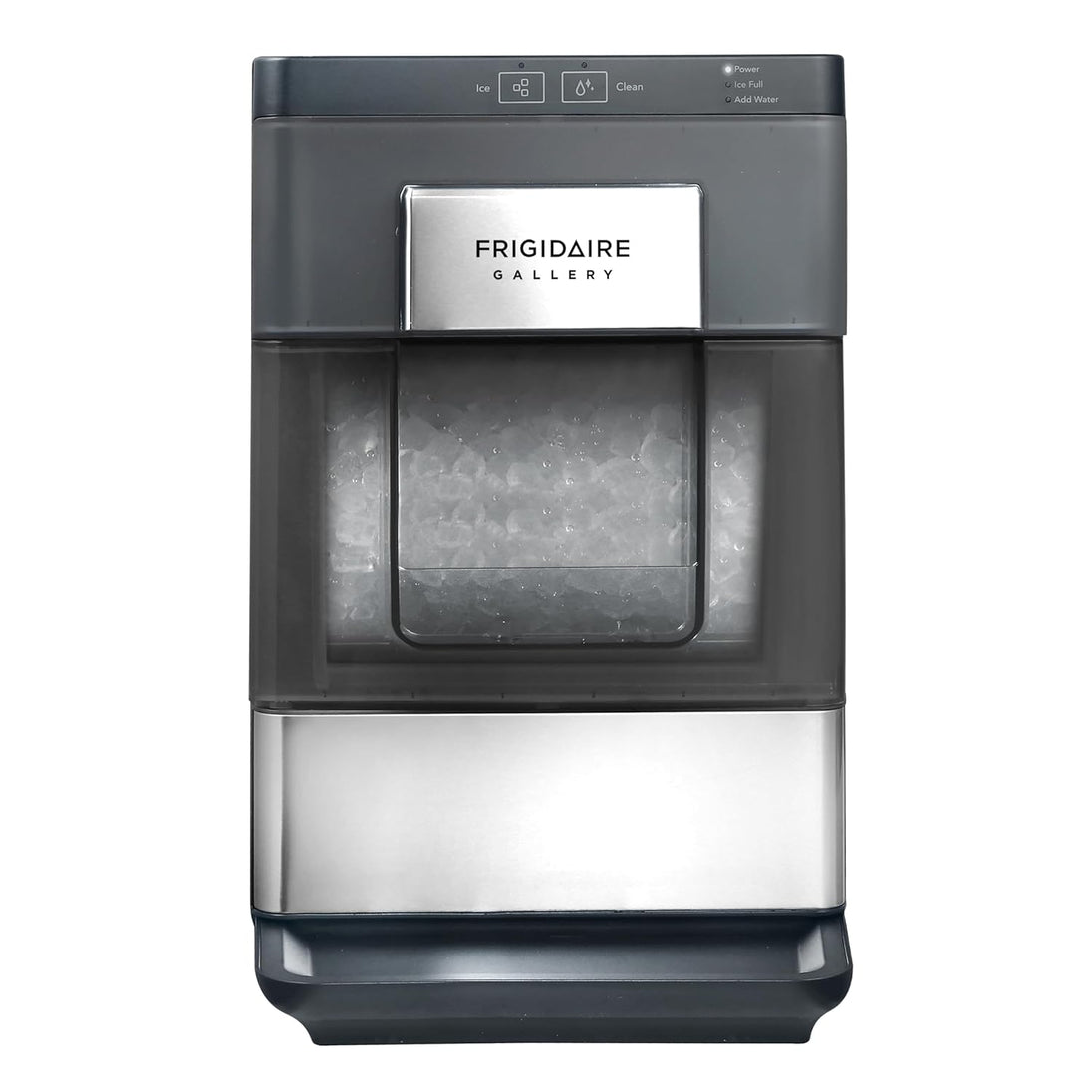 FRIGIDAIRE GALLERY 33 Lb Countertop Nugget Ice Maker EFIC201 - Black Touch Controls Stainless Steel Trim Matte Finish - resaled - Frigidaire - 058465834869