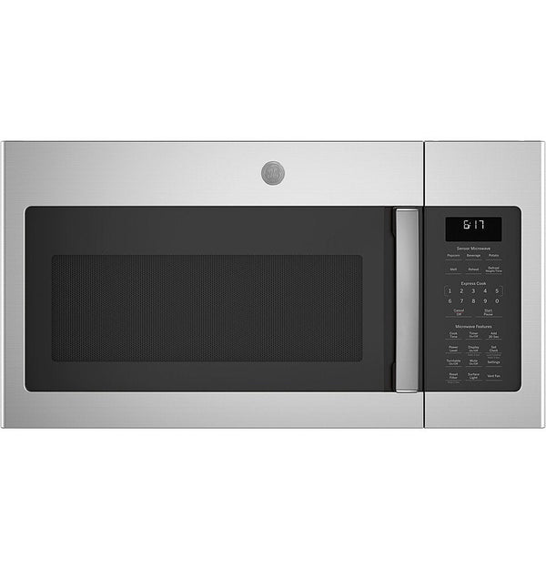 GE 1.7 cu. ft. Over the Range Microwave Stainless Steel JVM6175YKFS Sensor Cooking Fingerprint Resistant - resaled - GE - 084691845461