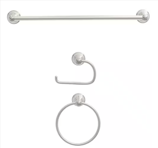 Glacier Bay Mandouri 3 - Piece Bath Hardware Kit Brushed Nickel 262A - 8804 - resaled - Glacier Bay - 6925699922621