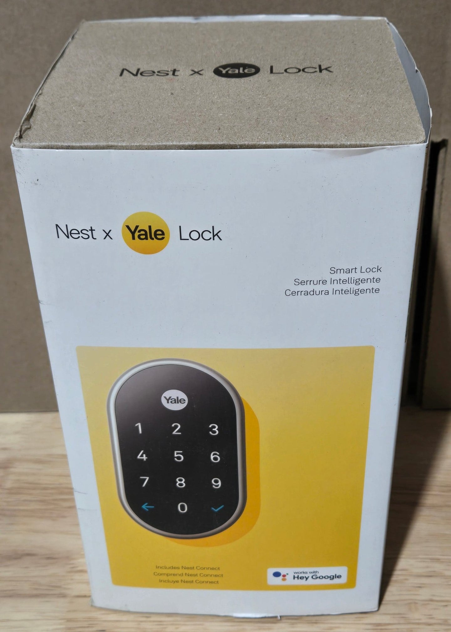 Google Nest x Yale Smart Lock Deadbolt Satin Nickel RB - YRD540 - WV - 619 Wifi Bluetooth Connect Tamper Proof - resaled - Nest - 081023007177