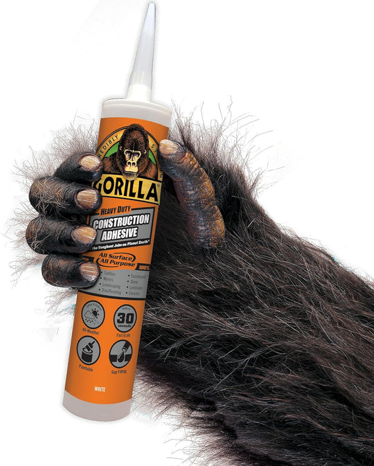 Gorilla 2 Pack Heavy Duty Construction Adhesive 9 oz Tube Waterproof White 8010003 - resaled - Gorilla - 052427801005