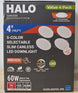 HALO HLBSL 4 in. Can Less Integrated LED White 4 - Pack HLBSL406FS5 - 4PK 600 Lumens 5CCT - resaled - Halo - 080083297269