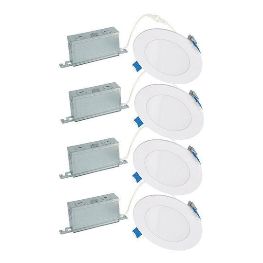 HALO HLBSL 4 in. Can Less Integrated LED White 4 - Pack HLBSL406FS5 - 4PK 600 Lumens 5CCT - resaled - Halo - 080083297269