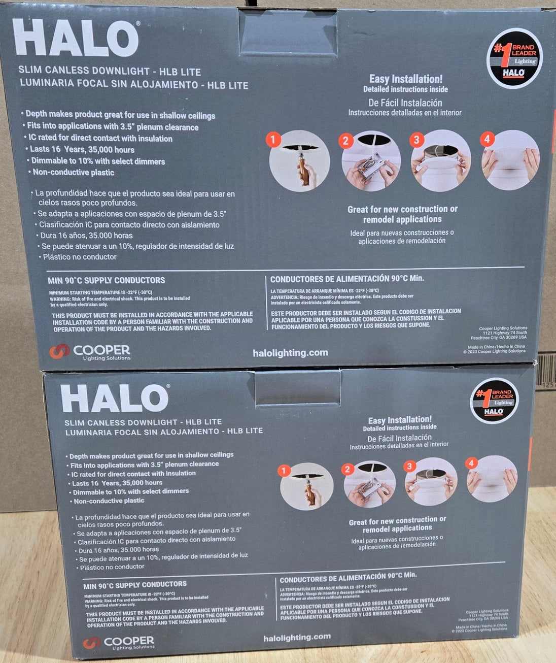 Halo HLBSL 6 in. LED Recessed Light Kit 8 - Pack HLBSL6099FS35 - 4PK x2 Dimmable Canless Adjustable CCT IC Rated Indoor Integrated - resaled - Halo - 080083161423