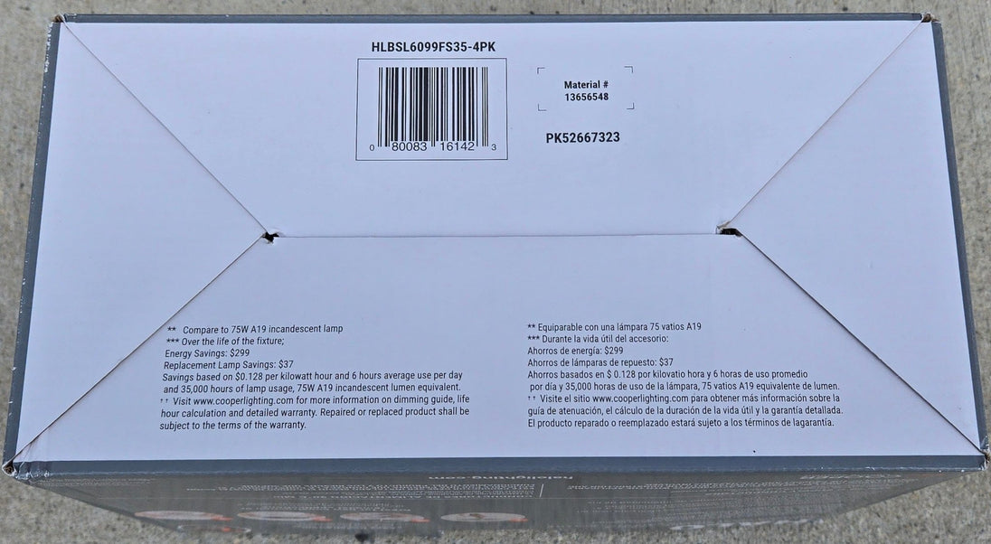 Halo HLBSL6099FS35-4PK 6 in. LED Recessed Light Kit 4-Pack Dimmable Canless Adjustable CCT IC Rated Indoor Integrated - resaled - Halo - 080083161423