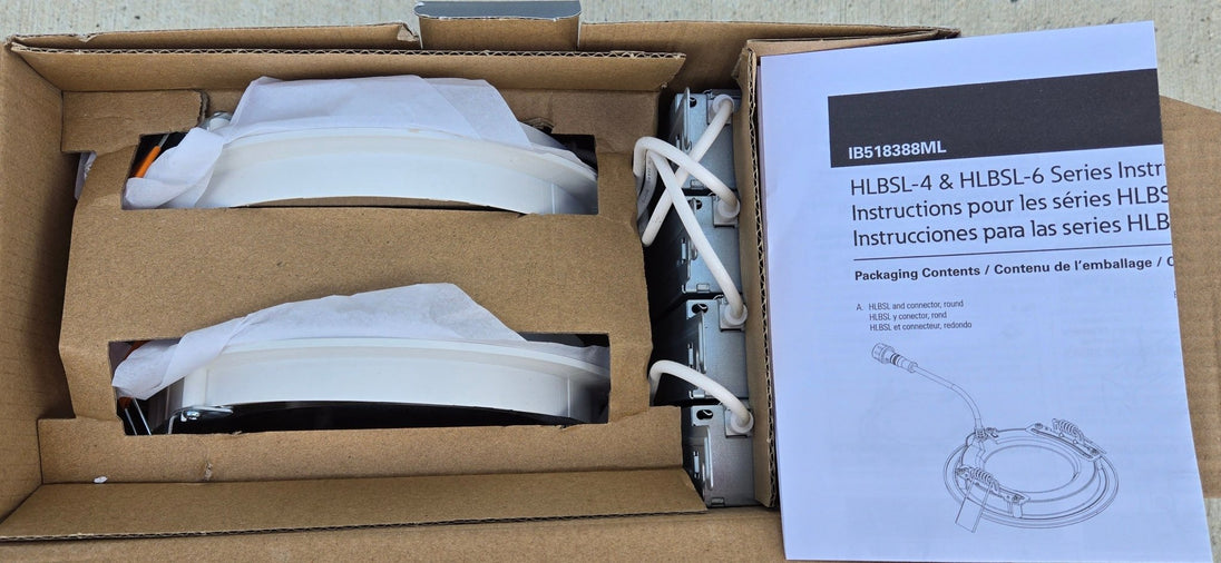 Halo HLBSL6099FS35-4PK 6 in. LED Recessed Light Kit 4-Pack Dimmable Canless Adjustable CCT IC Rated Indoor Integrated - resaled - Halo - 080083161423