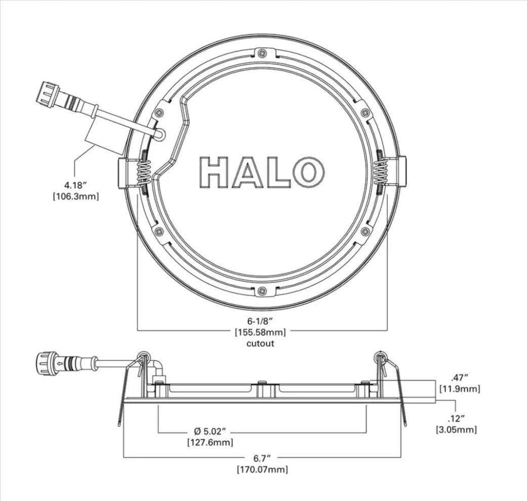 Halo HLBSL6099FS35-4PK 6 in. LED Recessed Light Kit 4-Pack Dimmable Canless Adjustable CCT IC Rated Indoor Integrated - resaled - Halo - 080083161423