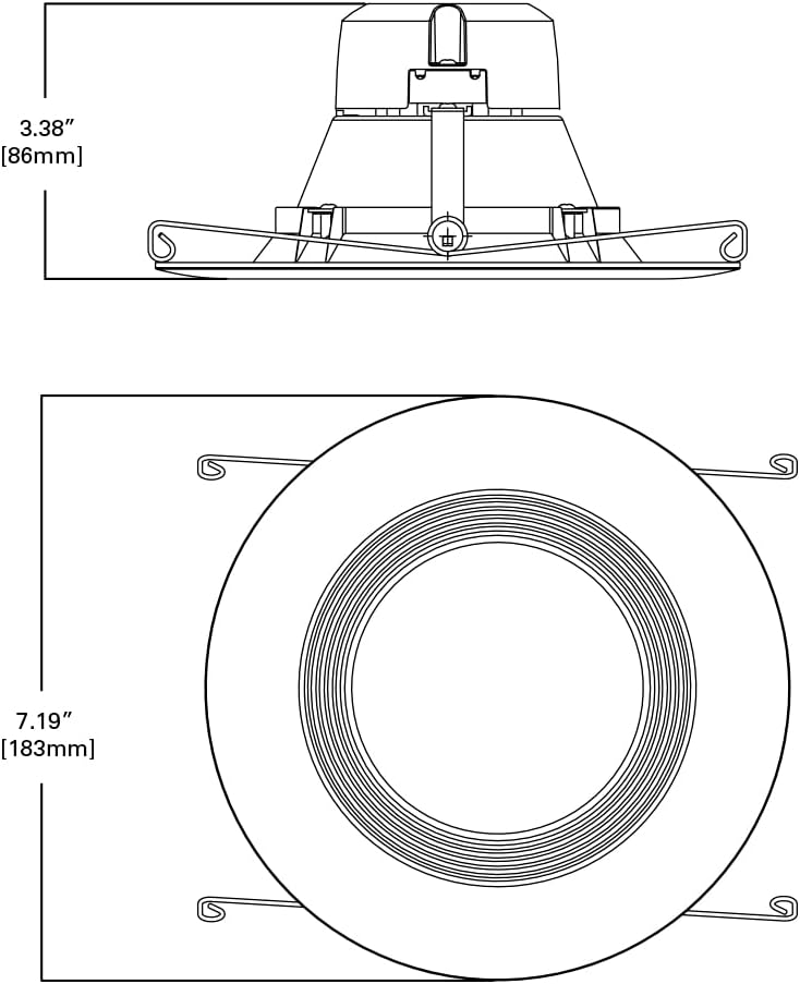 Halo LT 6 in. LED Recessed Light Kit 4-Pack Dimmable Canless