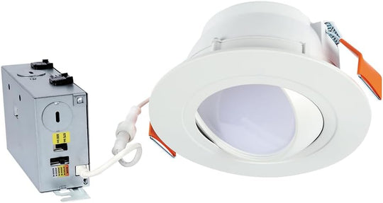 Halo RA 6 in. Gimbal Integrated LED Recessed Light Trim, 600 Lumens/1000 Lumens, 5 Selectable CCT, D2W, 120-Volt, DM - resaled - Halo - 080083283033