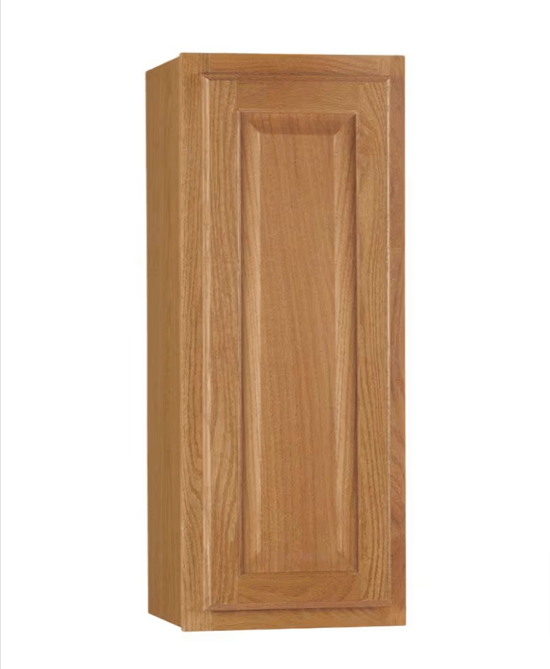 Hampton Bay 12 in. W x 12 in. D x 30 in. H Assembled Wall Kitchen Cabinet Medium Oak KW1230 - MO - resaled - Hampton Bay - 094803042367