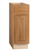 Hampton Bay 12 in. W x 24 in. D x 34.5 in. H Assembled Base Kitchen Cabinet Medium Oak KB12 - MO - resaled - Hampton Bay - 094803042466