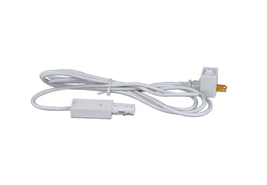 Hampton Bay 1200-Watt 15 ft White Linear Track Power Feed Cord Plug Switch 1004 612 880 - resaled - Hampton Bay - 887480049190