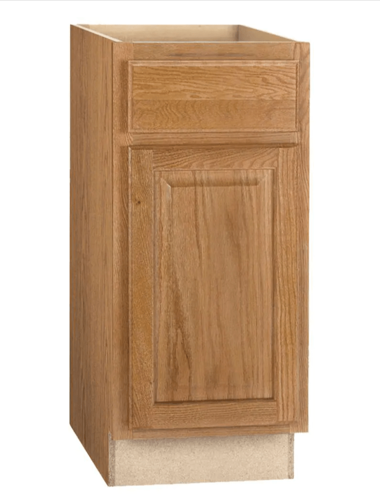 Hampton Bay 15 in. W x 24 in. D x 34.5 in. H Assembled Base Kitchen Cabinet Medium Oak KB15 - MO - resaled - Hampton Bay - 094803042473