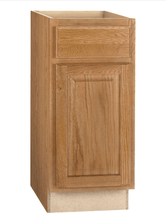 Hampton Bay 15 in. W x 24 in. D x 34.5 in. H Assembled Base Kitchen Cabinet Medium Oak KB15 - MO - resaled - Hampton Bay - 094803042473