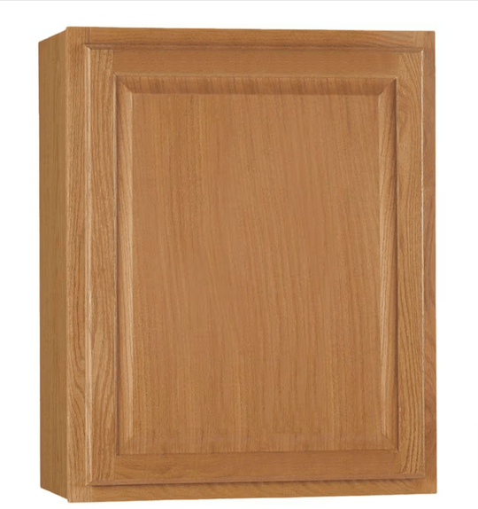 Hampton Bay 24 in. W x 12 in. D x 30 in. H Assembled Wall Kitchen Cabinet Medium Oak KW2430 - MO - resaled - Hampton Bay - 094803042398
