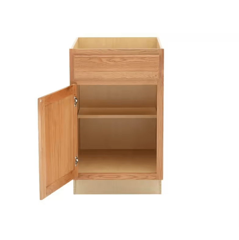 Hampton Bay 24 in. W x 24 in. D x 34.5 in. H Assembled Base Kitchen Cabinet in Medium Oak KB24 - MO - resaled - Hampton Bay - 094803042497