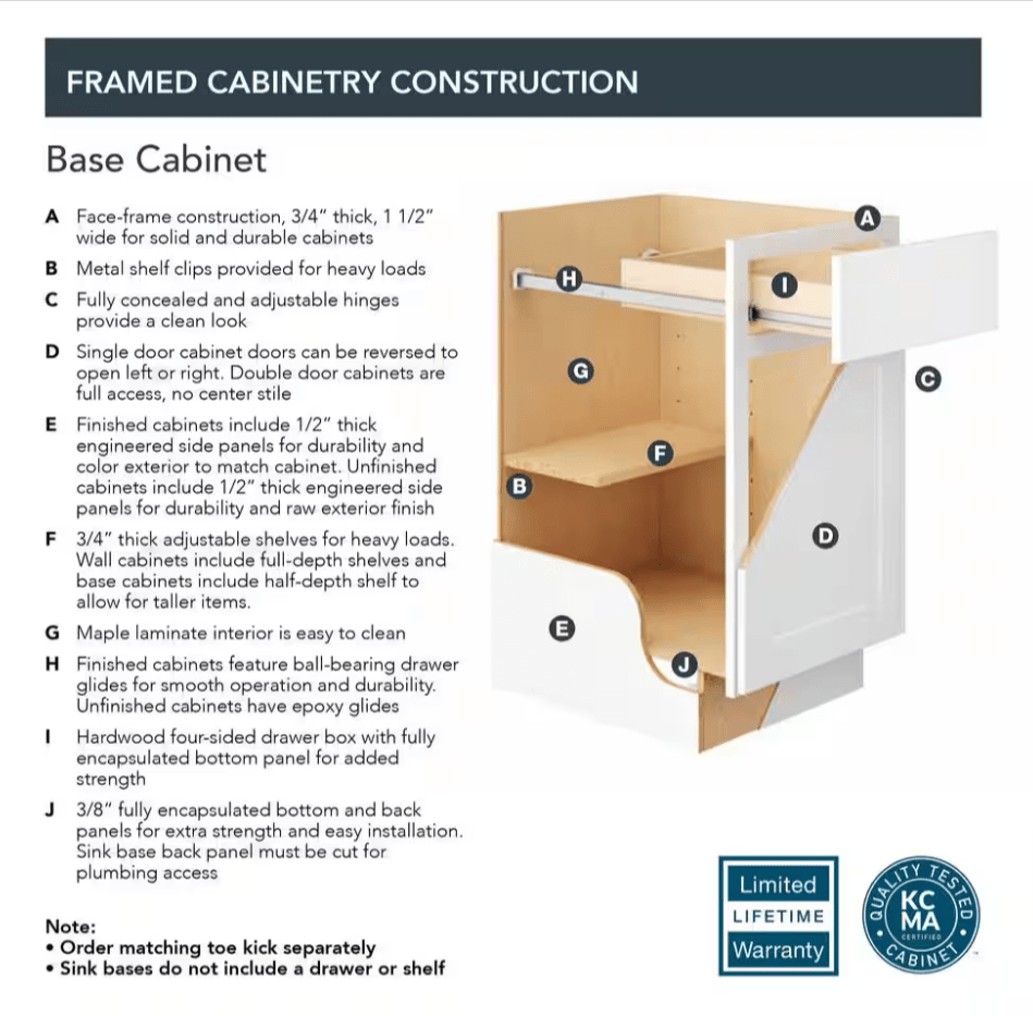 Hampton Bay 24 in. W x 24 in. D x 34.5 in. H Assembled Base Kitchen Cabinet in Medium Oak KB24 - MO - resaled - Hampton Bay - 094803042497