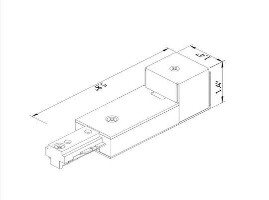 Hampton Bay 2400-Watt Black Linear Track Conduit Power Feed 804899 1004 612 911 - resaled - Hampton Bay - 887480048995