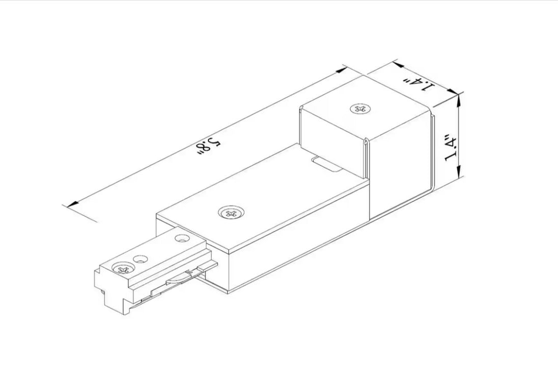 Hampton Bay 2400-Watt White Linear Track Conduit Power Feed 804909 1004 612 901 - resaled - Hampton Bay - 887480049091