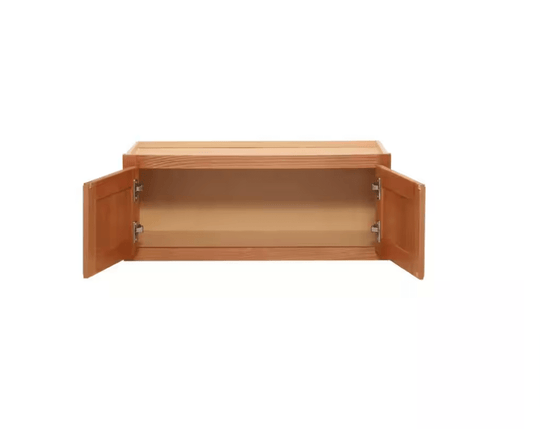 Hampton Bay 30 in. W x 12 in. D x 12 in. H Assembled Wall Bridge Kitchen Cabinet Medium Oak KW3012 - MO - resaled - Hampton Bay - 094803100319