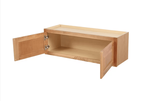 Hampton Bay 36 in. W x 12 in. D x 12 in. H Assembled Wall Bridge Kitchen Cabinet Medium Oak KW3612 - MO - resaled - Hampton Bay - 094803174488