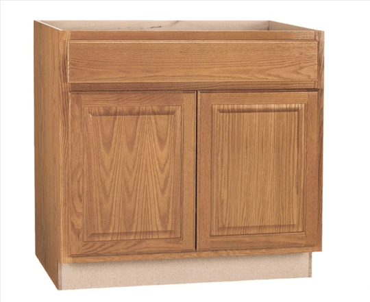 Hampton Bay 36 in. W x 24 in. D x 34.5 in. H Assembled Base Kitchen Cabinet Medium Oak KB36 - MO - resaled - Hampton Bay - 094803042510