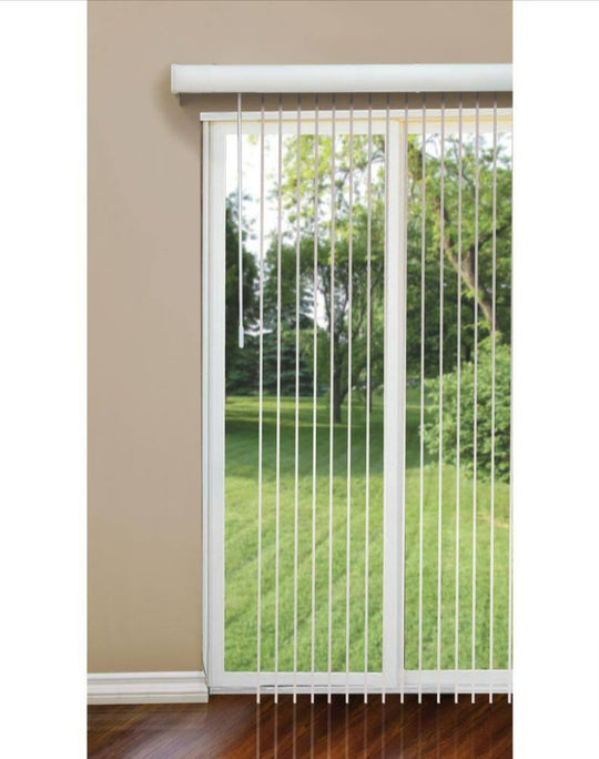 Hampton Bay Alabaster Vertical Blind Kit Sliding Door Patio Window 78" W x 84" L 3.5" 371 581 Room Darkening - resaled - Hampton Bay - 793478800950