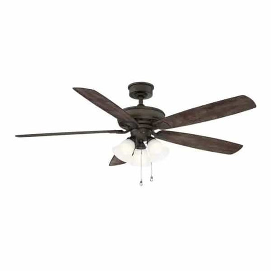 Hampton Bay AM588A - EB Wellton 60 in LED Espresso Bronze DC Motor Ceiling Fan with Light - resaled - Hampton Bay - 792145374411