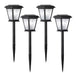 Hampton Bay Solar Outdoor Path LED Light 4 - Pack 15 Lumens Black 3D Star Pattern Weather Water Rust Resistant - resaled - Hampton Bay - 082392621131