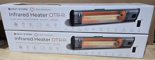 Heat Storm Lot of 2x Tradesman Remote Infrared Quartz Portable Space Heater HS - 1500 - OTR - R 1,500 - Watt Electric Wall Ceiling Mount - resaled - Heat Storm - 850007724276