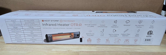 Heat Storm Lot of 2x Tradesman Remote Infrared Quartz Portable Space Heater HS - 1500 - OTR - R 1,500 - Watt Electric Wall Ceiling Mount - resaled - Heat Storm - 850007724276