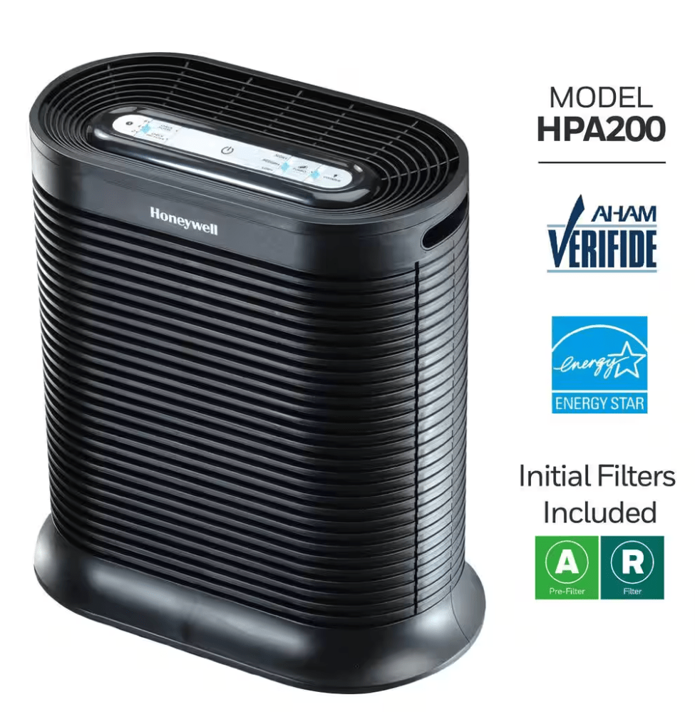 Honeywell HEPA Air Purifier HPA200 Large Room (310 sq. ft.) Black - resaled - Honeywell - 092926312008