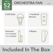 Hunter Orchestra 60 in. Indoor Matte Black Ceiling Fan 51747 Remote Light Kit - resaled - Hunter - 049694517470