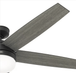 Hunter Orchestra 60 in. Indoor Matte Black Ceiling Fan 51747 Remote Light Kit - resaled - Hunter - 049694517470
