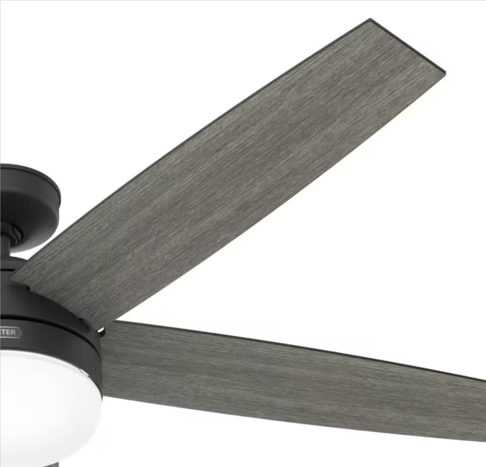Hunter Orchestra 60 in. Indoor Matte Black Ceiling Fan 51747 Remote Light Kit - resaled - Hunter - 049694517470