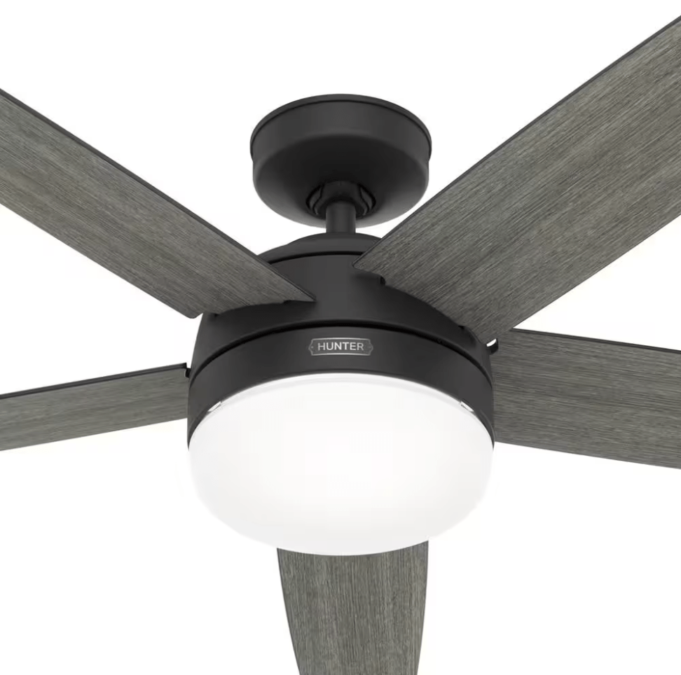Hunter Orchestra 60 in. Indoor Matte Black Ceiling Fan 51747 Remote Light Kit - resaled - Hunter - 049694517470