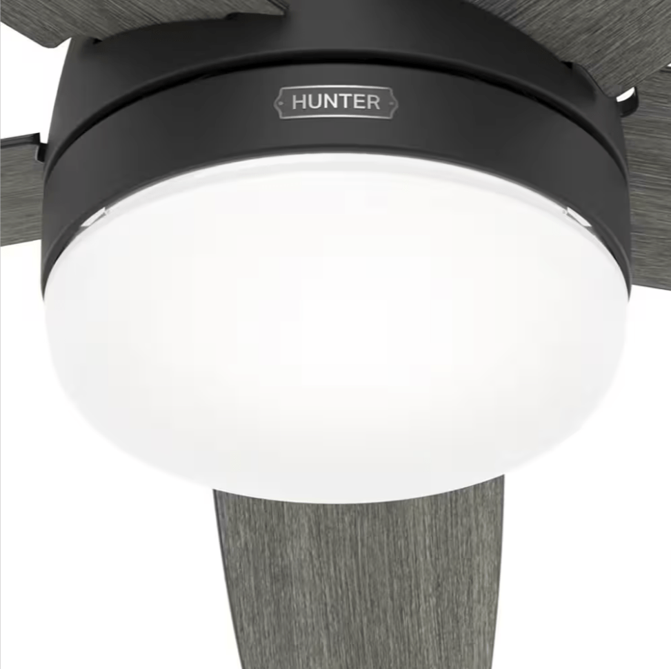 Hunter Orchestra 60 in. Indoor Matte Black Ceiling Fan 51747 Remote Light Kit - resaled - Hunter - 049694517470
