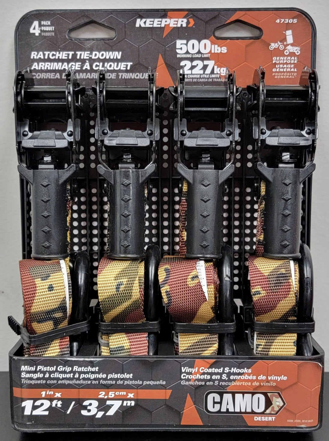1 in. x 12 ft. Desert Camo Ratchet Tie Down 1 in. x 12 ft. Desert Camo Ratchet Tie Down