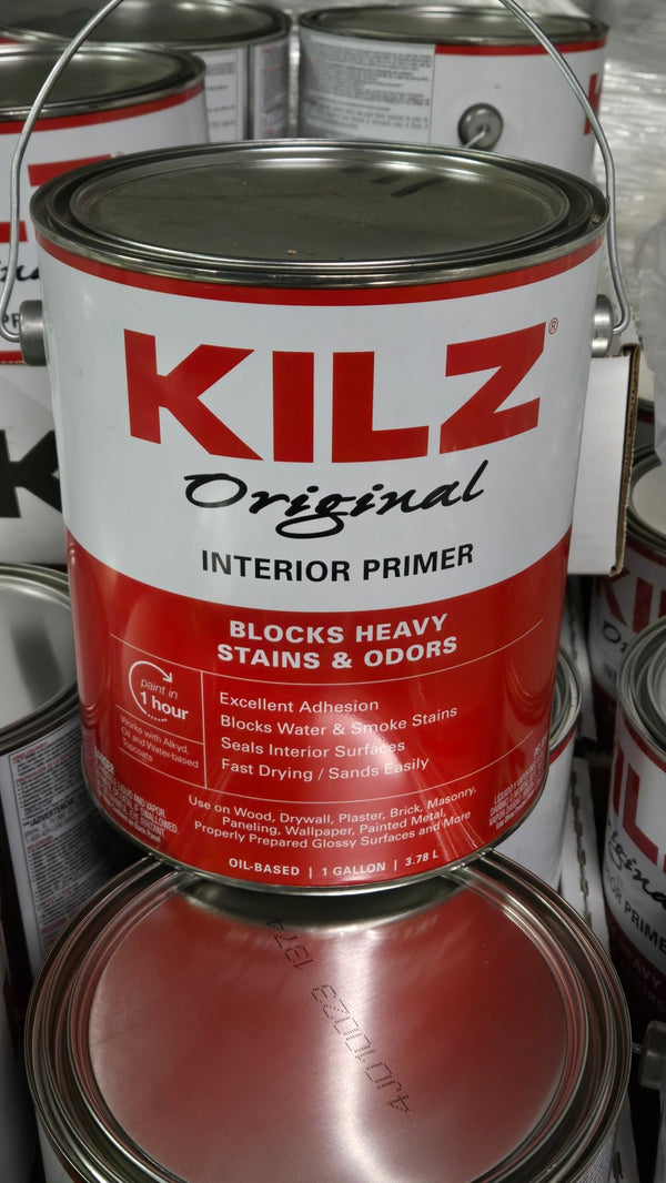 Kilz Original 1 Gal White Oil - Based Interior Primer Sealer Stain Blocker Gallon New - resaled - Kilz - 051652100013