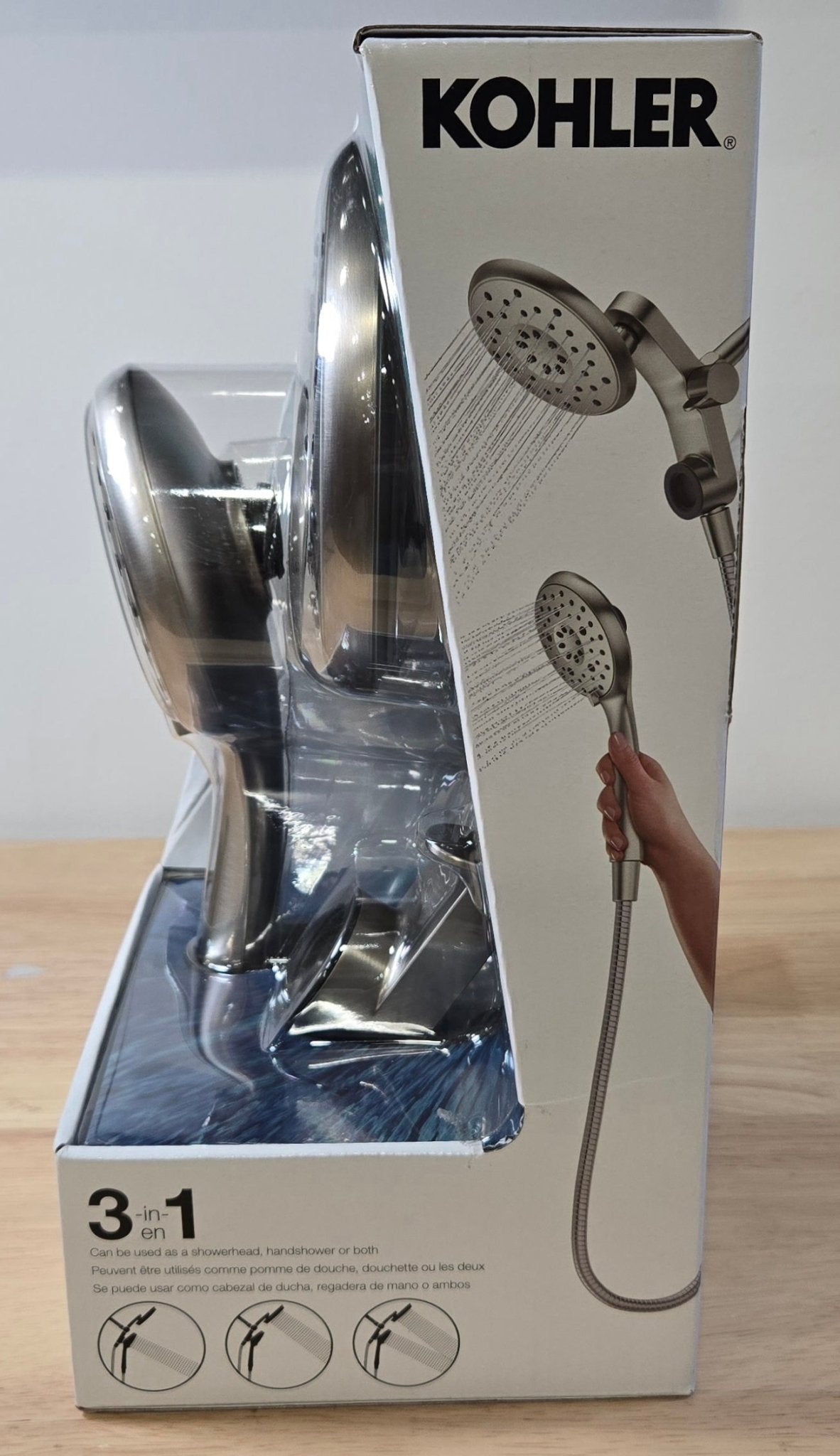 KOHLER Claro 3 - in - 1 Multifunction Hand Shower Kit R30236 - G - BN Brushed Nickel - resaled - Kohler - 195711063007
