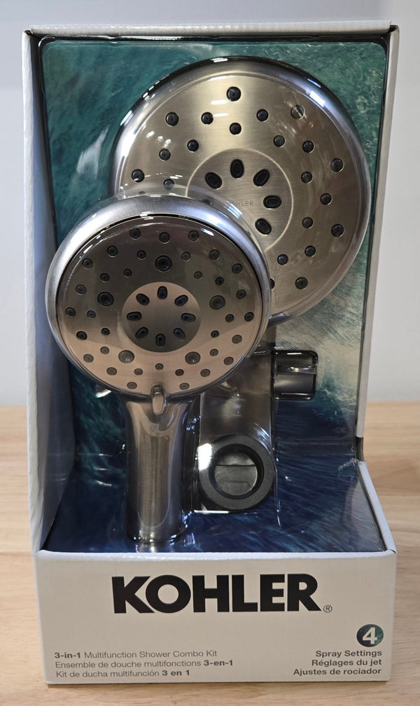 KOHLER Claro 3 - in - 1 Multifunction Hand Shower Kit R30236 - G - BN Brushed Nickel - resaled - Kohler - 195711063007