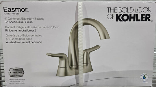 Kohler Easmor Bathroom Faucet Brushed Nickel R28891 - 4D - BN 4 in. Centerset Double Handle - resaled - Kohler - 885612950284